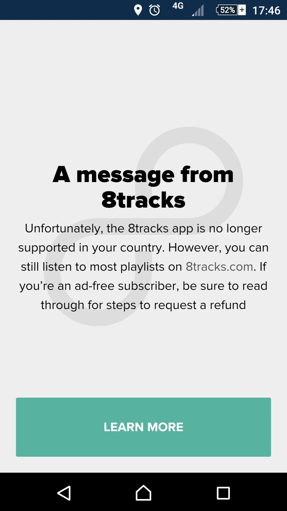 8tracks com restrições fora dos EUA e Canadá